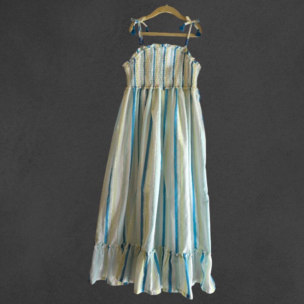 Girls HAUTE HIPPIE Striped Spaghetti Strap Boho Sundress sz 12